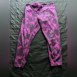 Purple and black Lululemon crops
